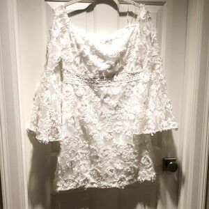 Endless Rose Elegant White Fabric